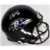 Image 1 : Ed Reed Signed Ravens Full-Size Speed Helmet (Radtke COA)