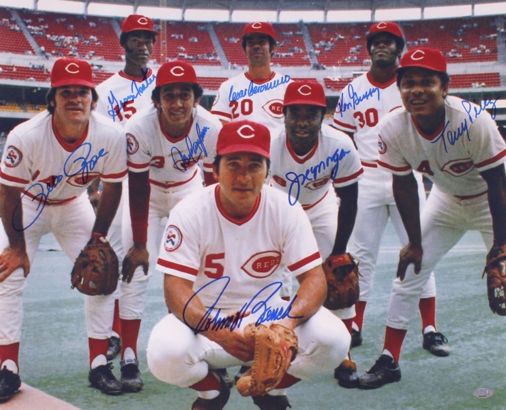 1976 Reds Team Signed 16x20 Photo With 8 Signatures Including Pete 1976-reds-team-signed-16x20-photo-with-8-signatures-including-pete