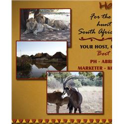 De Duine Safaris is offering 5 days for two hunters and includes the trophy fees for one Sable and o