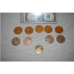 PIRATES OF THE CARIBBEAN LOT OF 10 SCREEN USED TREASURE COINS 48 A-GRADE