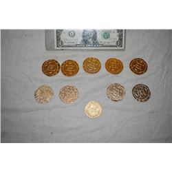 PIRATES OF THE CARIBBEAN LOT OF 10 SCREEN USED TREASURE COINS 49 A-GRADE