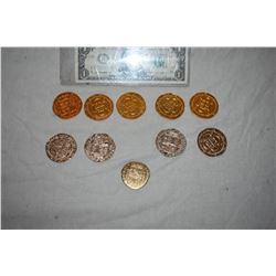 PIRATES OF THE CARIBBEAN LOT OF 10 SCREEN USED TREASURE COINS 50 A-GRADE