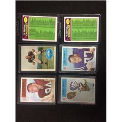 VINTAGE FOOTBALL & CHECKLIST TRADING CARDS LOT