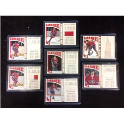 GAME USED MEMORABILIA HOCKEY CARD LOT (MONTREAL CANADIENS)
