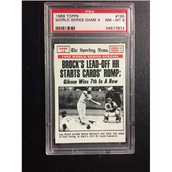 1969 TOPPS #165 WORLD SERIES GAME 4 (NM-MT 8) PSA