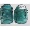 Image 2 : 6 Hemingray + Brooksfield blue glass insulators