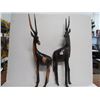 Image 1 : 2-22 inch tall Wood Carved African Gazelles