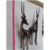 Image 5 : 2-22 inch tall Wood Carved African Gazelles