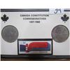 Image 3 : Folder Canadian Constitution- 2coins, 1 stamp