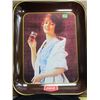 Image 1 : 1923 Reproduction of flapper girl advertising Coca Cola Tray