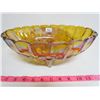 Image 3 : Carnival glass oval amber footed fruit dish approx. 15x 9