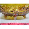 Image 4 : Carnival glass oval amber footed fruit dish approx. 15x 9