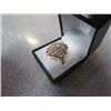 Image 4 : Gold Colored Band fashion ring with white/clear stones