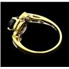 Image 3 : 1.40 ctw Black and White Diamond Ring - 14KT Yellow Gold