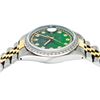 Image 3 : Rolex Mens Two Tone Green String Diamond Datejust Wristwatch