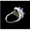 Image 3 : 14KT White Gold 3.47 ctw Tanzanite and Diamond Ring