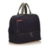 Image 2 : Prada Navy Blue Fabric Nylon Black Leather Trim Duffle Bag