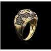 Image 3 : 14KT Yellow Gold 1.09 ctw Brown Diamond Ring