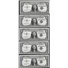 Image 1 : Lot of (5) Consecutive 1957 $1 Silver Certificate Notes Uncirculated