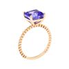 Image 6 : 4.28 ctw Tanzanite Ring - 14KT Rose Gold