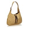Image 2 : Gucci Gold Brown Canvas Leather Jacquard Jackie Bag