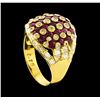 Image 4 : 2.75 ctw Ruby and Diamond Ring - 18KT Yellow Gold