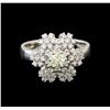 Image 2 : 14KT White Gold 1.06 ctw Diamond Ring