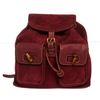 Image 1 : Gucci Purple Suede Leather Trim Drawstring Bamboo Backpack