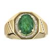 Image 1 : 3.33 ctw Emerald and Diamond Ring - 14KT Yellow Gold