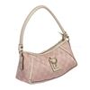 Image 2 : Gucci Pink White Canvas Monogram Small Abbey Shoulder Bag