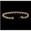 Image 3 : 20.90 ctw Aquamarine Bracelet - 14KT Yellow Gold