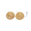 Image 1 : Chanel Gold CC Disc Clip On Earrings