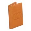 Image 2 : Chanel Orange Caviar Leather CC Logo Small Bifold Cardholder Wallet