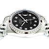 Image 2 : Rolex Stainless Steel Black Diamond and Ruby DateJust Men's Watch