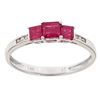 Image 1 : 0.75 ctw Ruby and Diamond Ring - 14KT White Gold