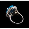 Image 3 : 7.52 ctw Turquoise and Diamond Ring - 14KT White Gold