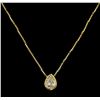 Image 1 : 14KT Yellow Gold 0.45 ctw Diamond Pendant with Chain