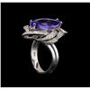 Image 4 : 14KT White Gold 3.42 ctw Tanzanite and Diamond Ring