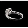 Image 3 : 0.77 ctw Morganite and Diamond Ring - 14KT White Gold