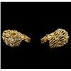 Image 1 : 0.80 ctw Diamond Cuff Links - 14KT Yellow Gold