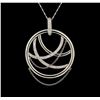 Image 1 : 14KT White Gold 1.06 ctw Diamond Pendant With Chain