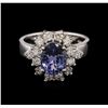 Image 2 : 14KT White Gold 2.24 ctw Tanzanite and Diamond Ring