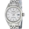 Image 1 : Rolex Ladies Quickset SS Silver Index Fluted Bezel Jubilee Band Datejust Wristwa