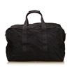 Image 3 : Prada Black Nylon Leather Double Handle Zipper Travel Duffle Bag