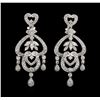 2.47 ctw Diamond Earrings - 18KT White Gold