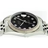 Image 7 : Rolex Mens SS Black Diamond Datejust Quickset Sapphire Wristwatch