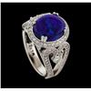 Image 4 : 3.85 ctw Opal and Diamond Ring - 14KT White Gold