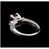 Image 3 : 3.60 ctw Ruby and Diamond Ring - Platinum