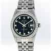 Image 1 : Rolex Mens Stainless Steel Black String Diamond VS Datejust Wristwatch