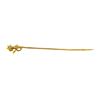 Image 2 : 0.10 ctw Sapphire and Diamond Stick Pin - 14KT Yellow Gold